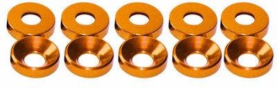 20st Aluminium Färgade Anodiserade Sänkta Huvudbultbrickor Packning Röd/Grå/Gyllene/Djupblå/Svart/Lila M2 M3 M4 M5 M6 M5 20PCS orange