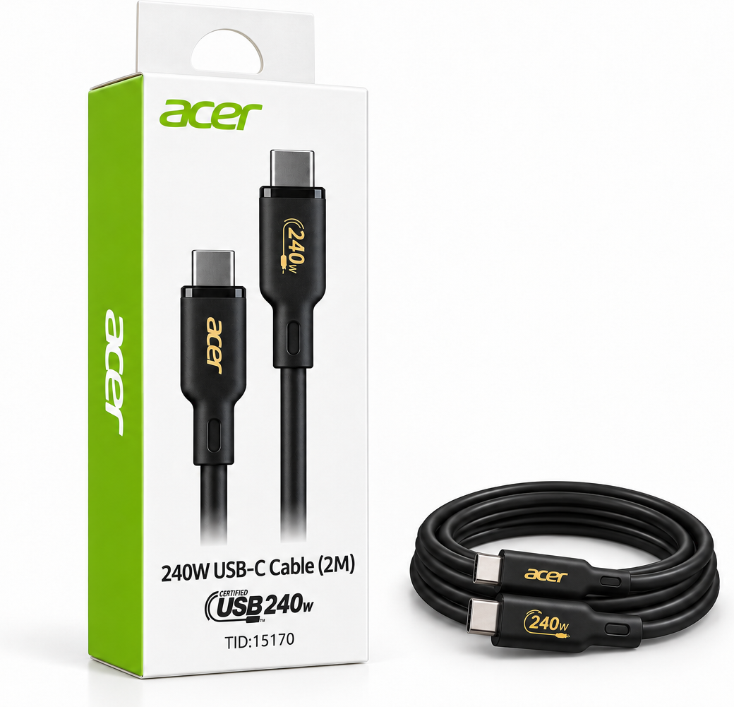 Acer 240W PD USB-C till USB-C-kabel