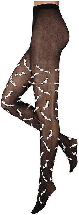 Dames vleermuis panty voor halloween - S/M