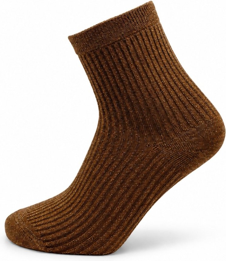 Höga glitterstrumpor dam – Sand – One size