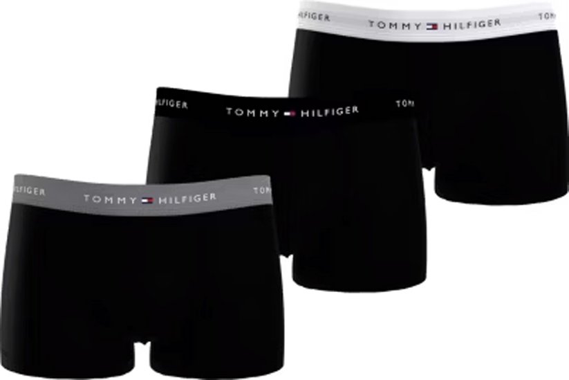 Herrboxershorts med färgblock, set om 3 – Svartgrå – XXL