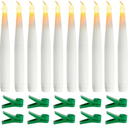 LED-julgransbelysning med batteri - 10 st