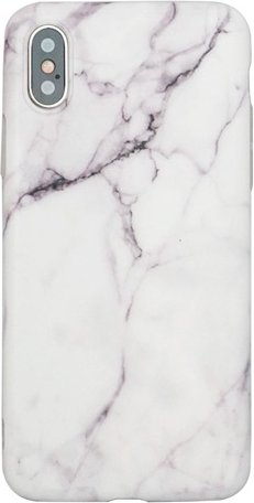 BasicPlus iPhone X/Xs-skydd - vit marmor